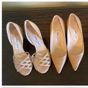 TWO pairs of Jimmy Choo Pumps Size 34.5